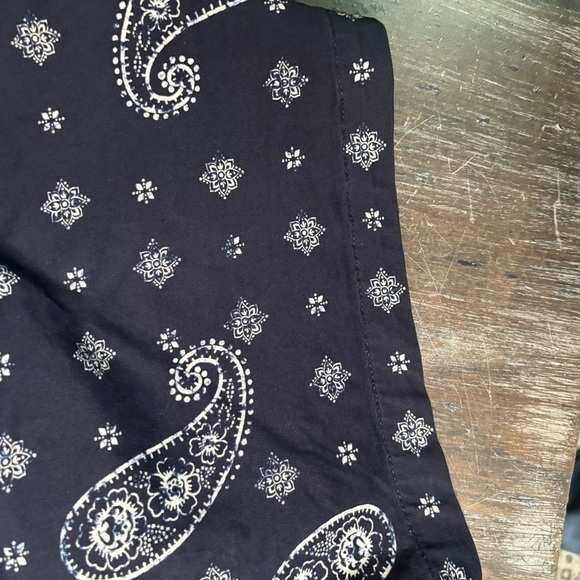 Lane Bryant Blue and White Bermuda Shorts with Paisley Design - Picture 9 of 10